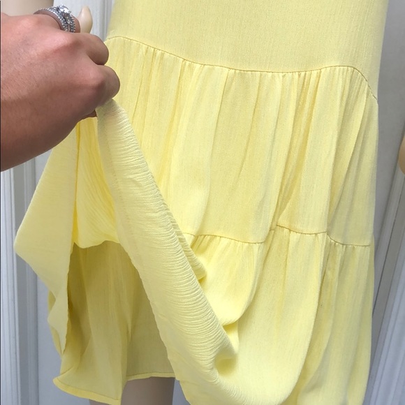 XS, S & M YELLOW CAMI LACE UP SWING MINI DRESS - Picture 7 of 9